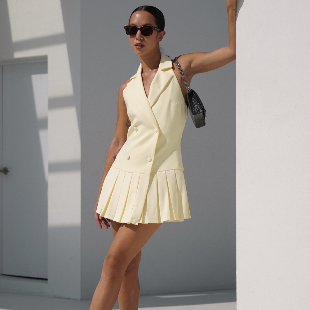 Meshki Antoinette Pleated Mini dress NWT